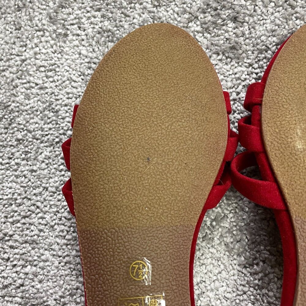 Elegant Red Women's Sandals - Picture 9 of 9